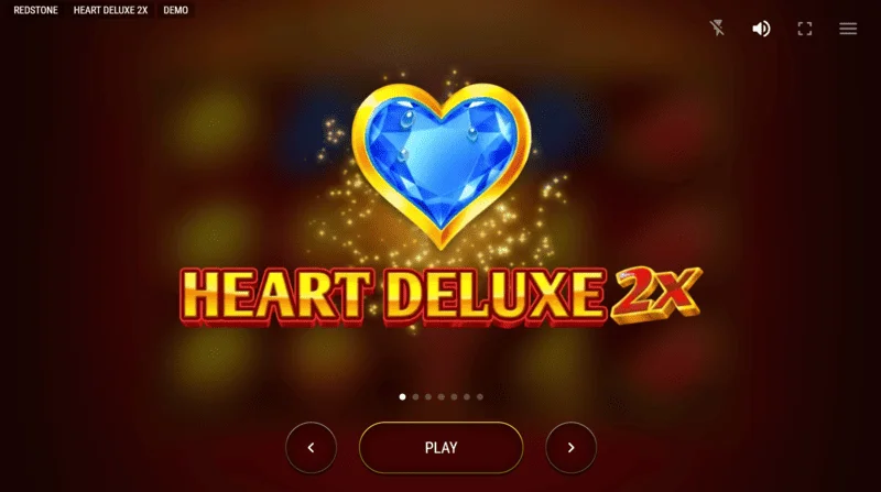 Heart Deluxe 2x - főmenü és a nyerőgép indítóképernyője